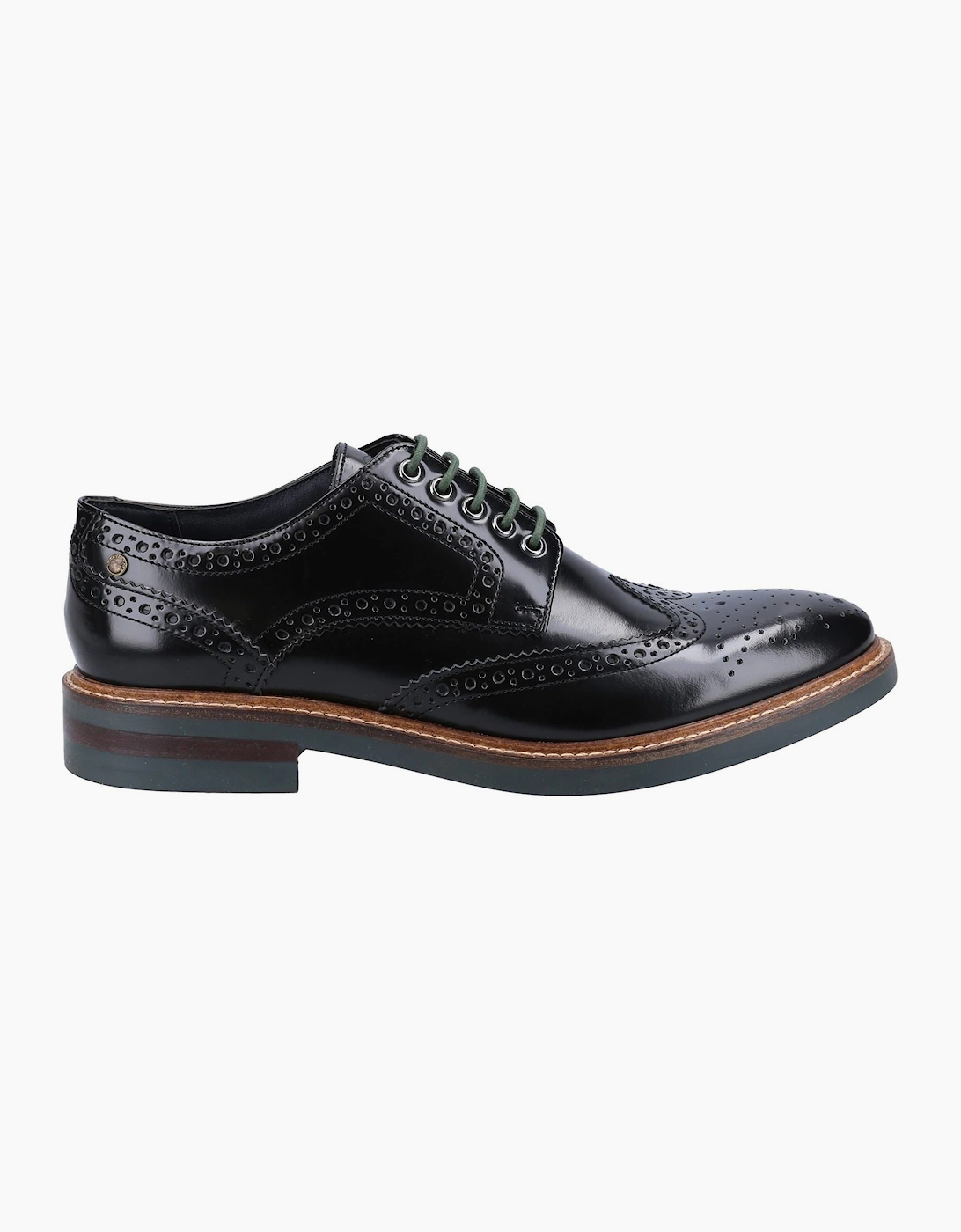 Base London Woburn Excel Leather Men's Black Brogues Shoes