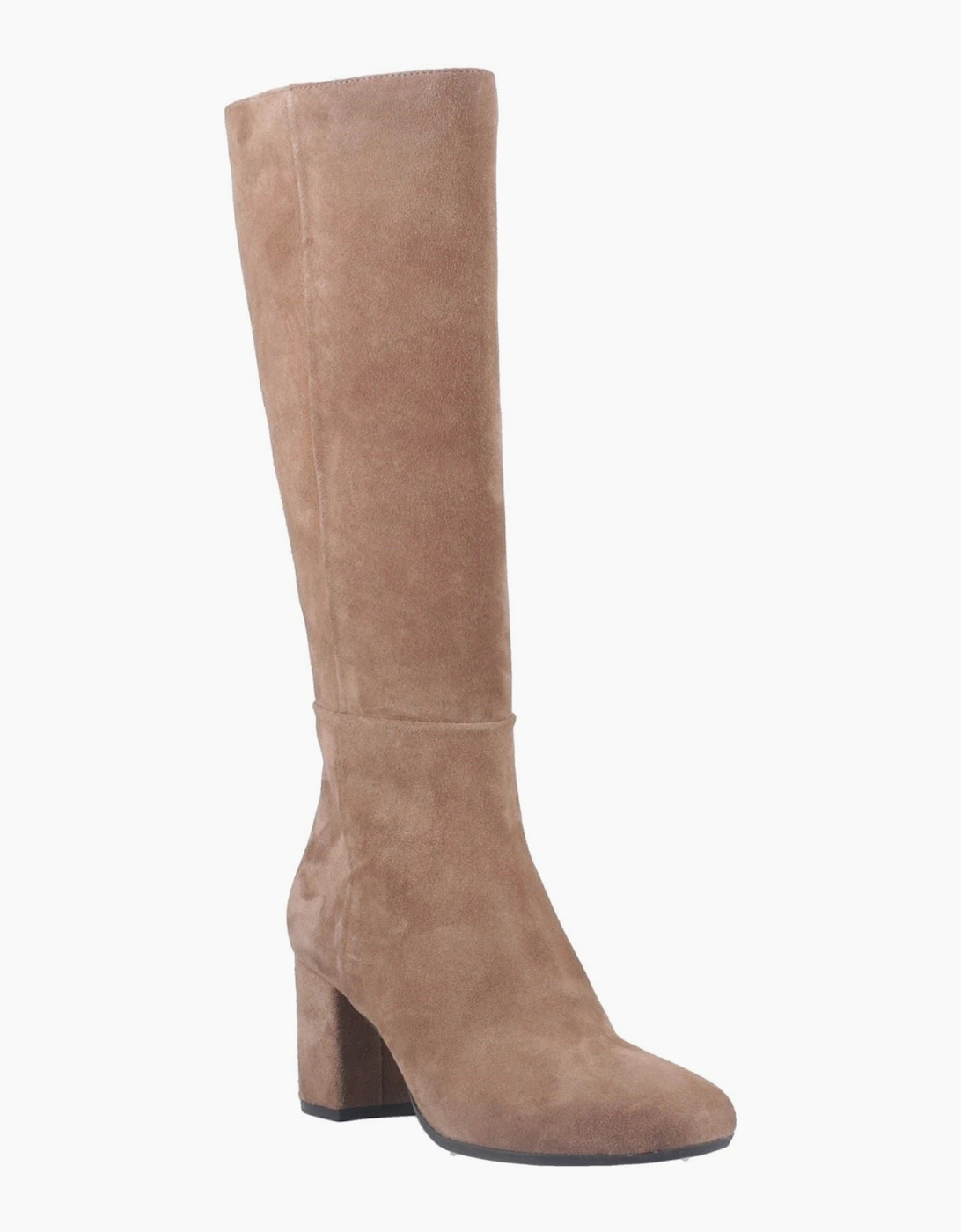 Hush Puppies Oprah Suede Long Leather Women's Mocha Heeled Knee High Boots