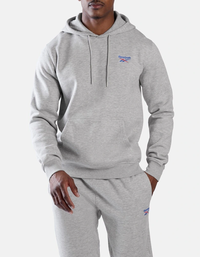 Reebok ID 2-Col Logo Cotton Men's Grey Hoodie