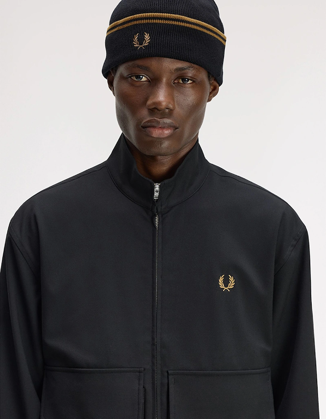 Fred Perry Men's Black Merino Wool Beanie Hat - One Size - Image 6
