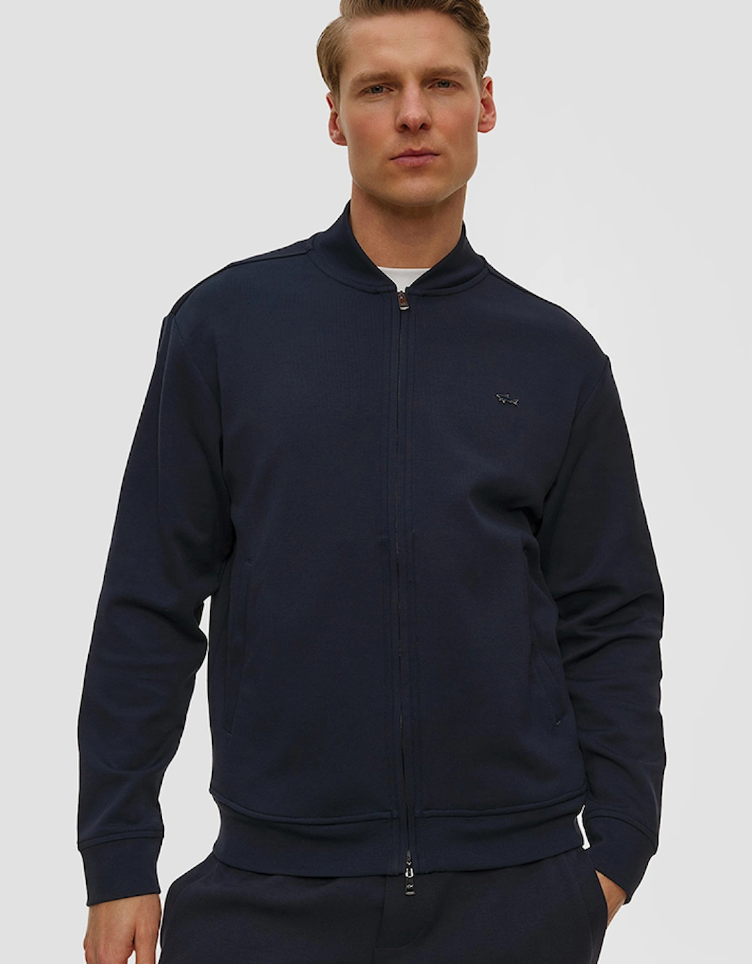 Men's Paul & Shark Active Fleece Soft Cotton Full Zip Jacket - Navy - Size: 38/Regular