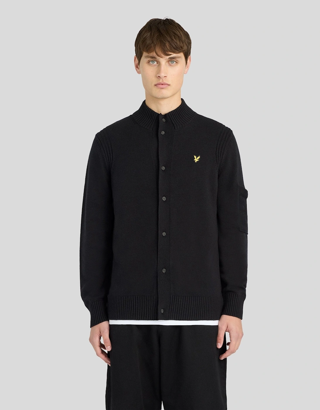 Rib Detail Button Cardigan