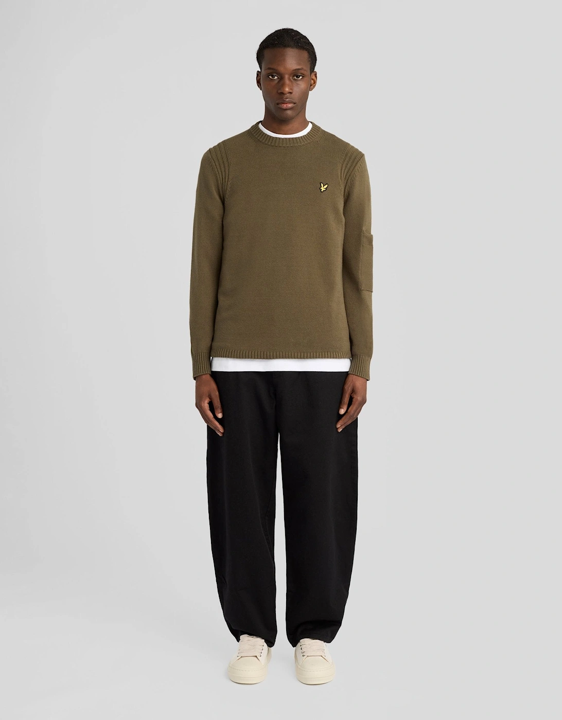 Rib Detail Crew Neck Jumper