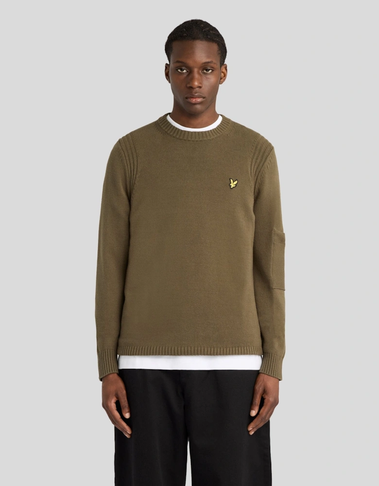 Rib Detail Crew Neck Jumper