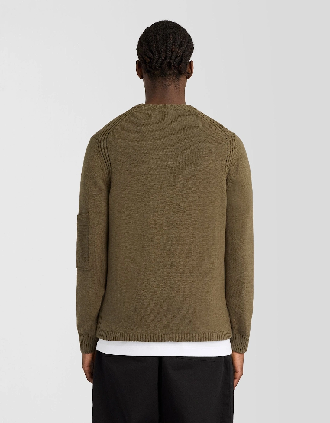 Rib Detail Crew Neck Jumper