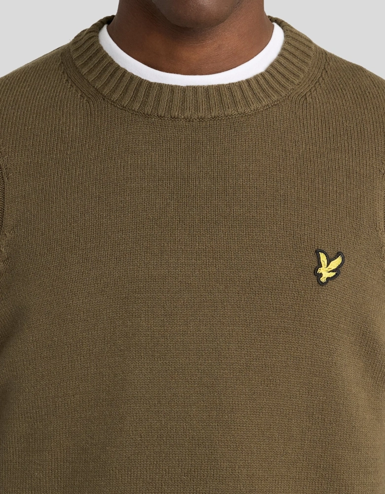 Rib Detail Crew Neck Jumper