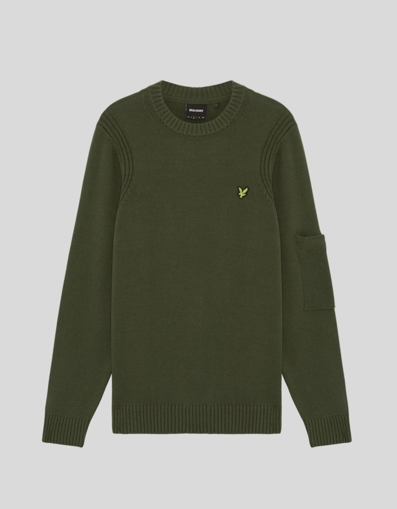 Rib Detail Crew Neck Jumper