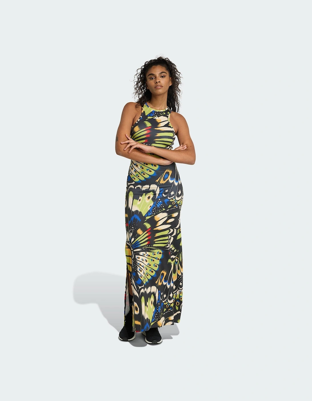Women's Adidas x FARM Rio Womens Premium Maxi Dress - Multi - Size: 12