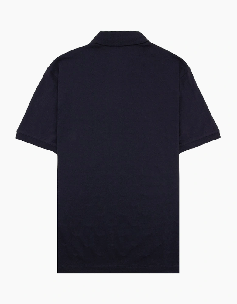Emporio Armani All Over Micro Eagle Polo Navy