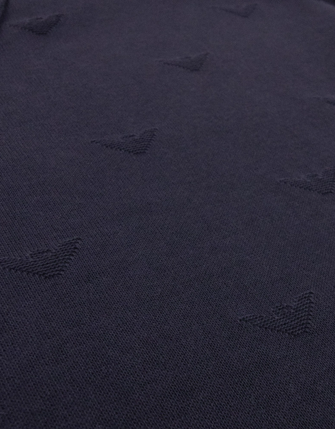 Emporio Armani All Over Micro Eagle Polo Navy