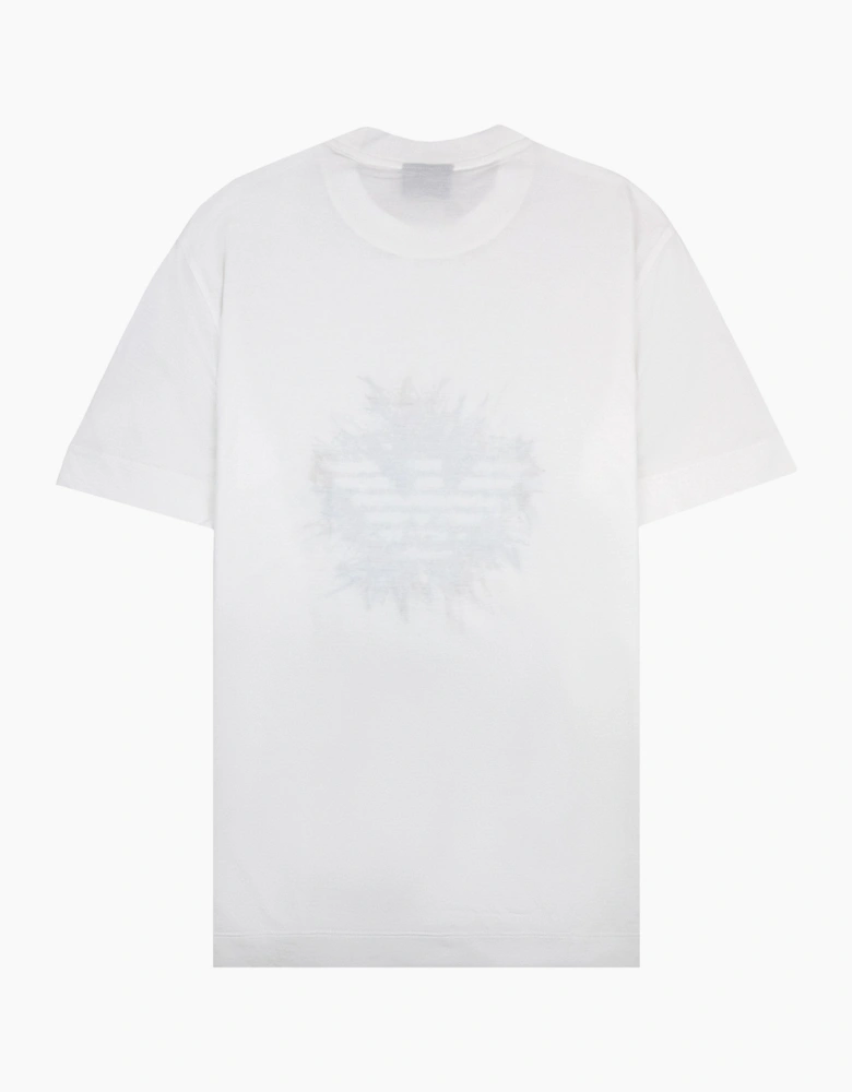 Emporio Armani Graphic Embroidered Logo T Shirt OFF WHITE