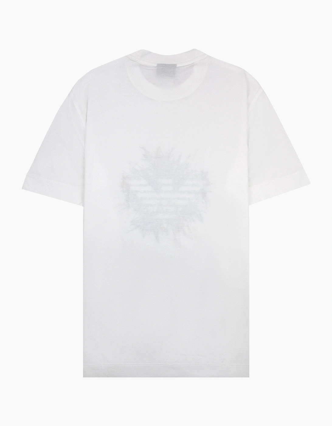 Emporio Armani Graphic Embroidered Logo T Shirt OFF WHITE