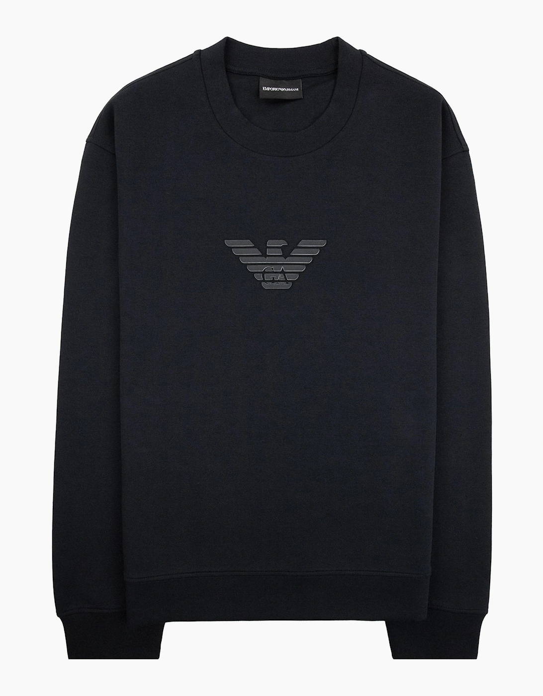 Emporio Armani Eagle Logo Double Jersey Sweatshirt Black