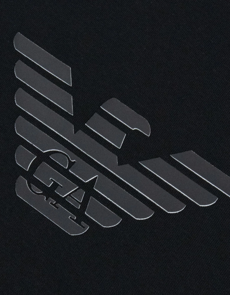 Emporio Armani Eagle Logo Double Jersey Sweatshirt Black