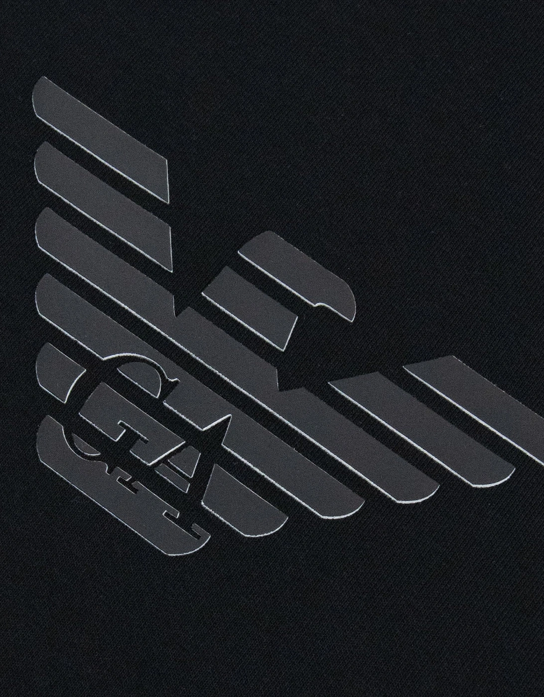 Emporio Armani Eagle Logo Double Jersey Sweatshirt Black