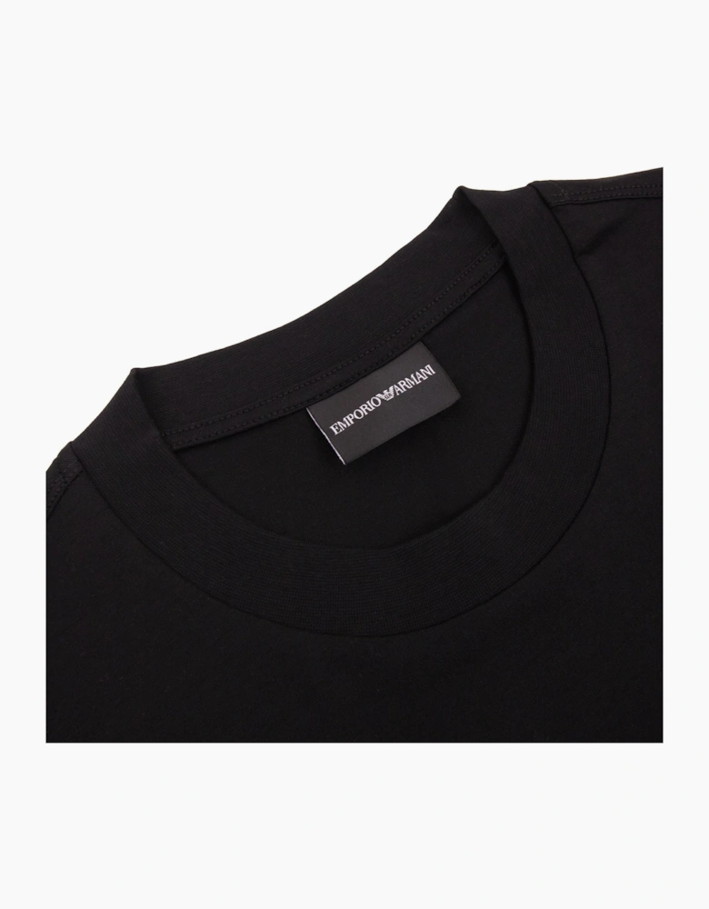 Emporio Armani Graphic Embroidered Logo T Shirt BLACK