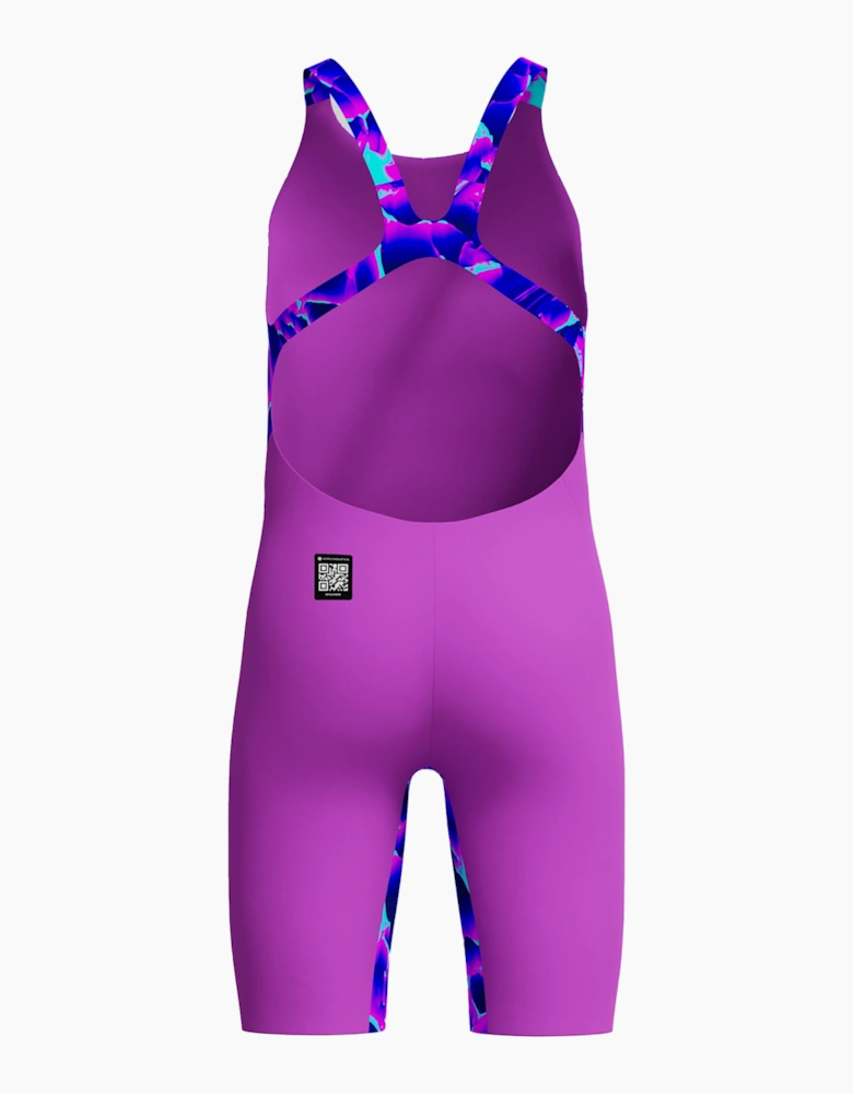 Speedo Girls Fastskin Endurance+ Max Digital Print Open Back Legsuit