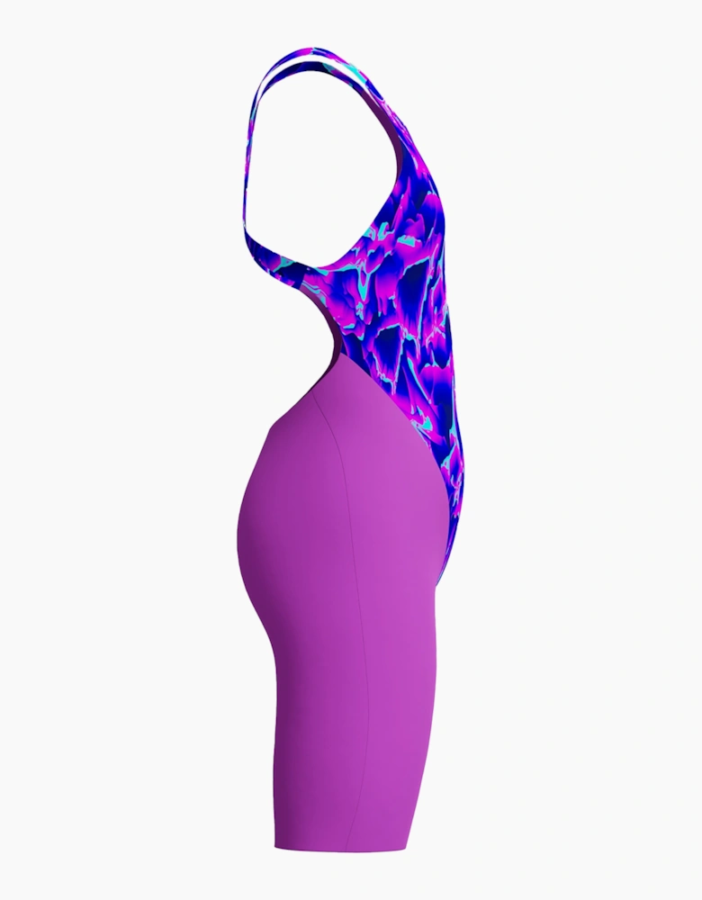 Speedo Girls Fastskin Endurance+ Max Digital Print Open Back Legsuit