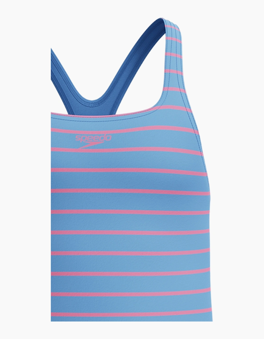 Speedo Girls Medalist Striped One Piece Swimsuit