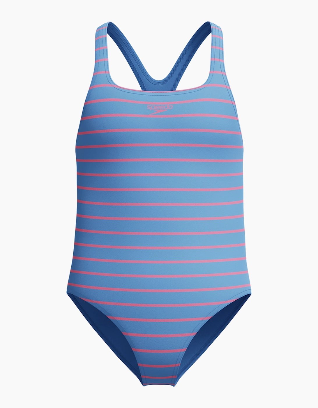 Speedo Girls Medalist Striped One Piece Swimsuit