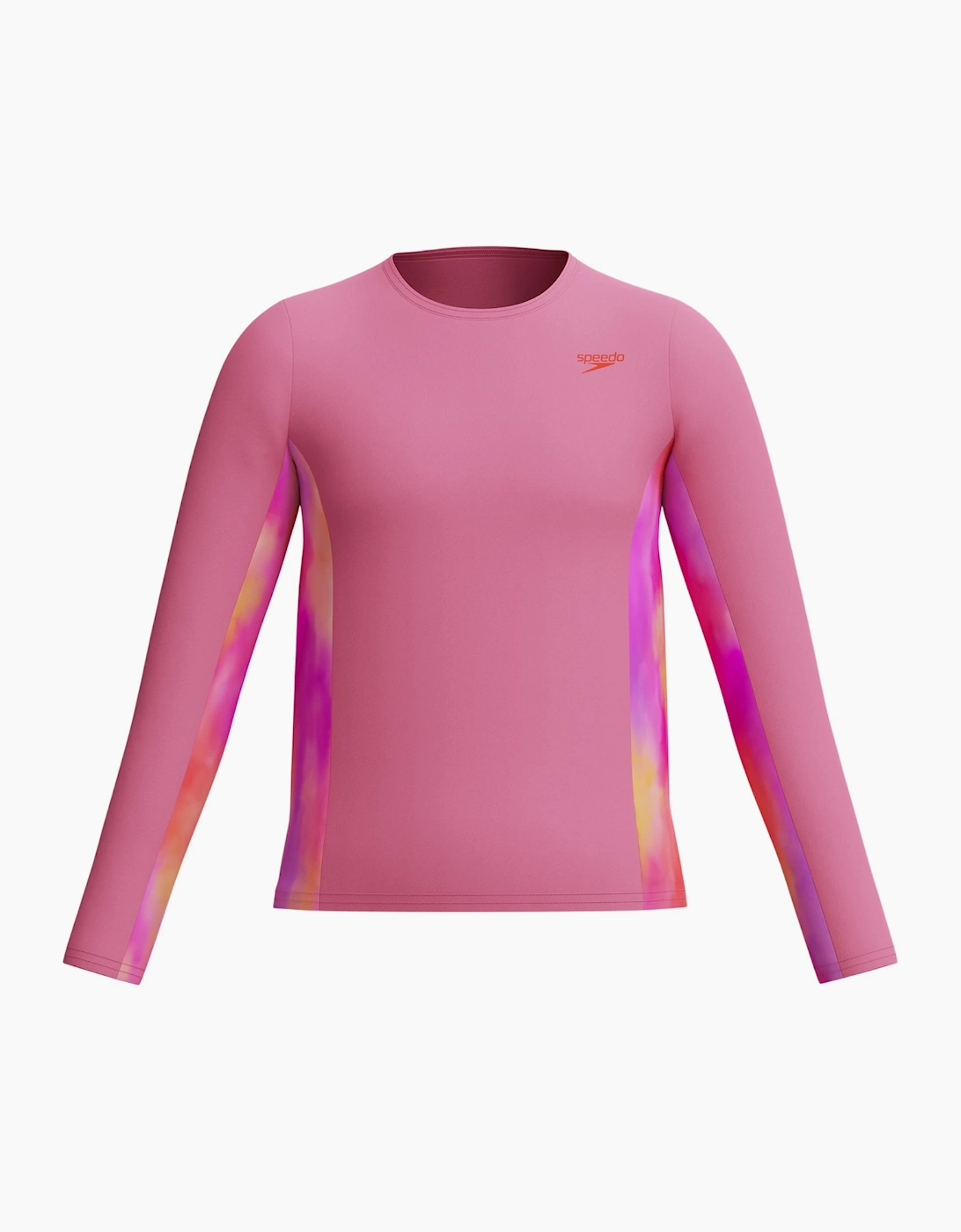 Boy's Speedo Childrens/Kids Splice Printed Long-Sleeved Rash Guard - Pink - Size: 11 years/12 years