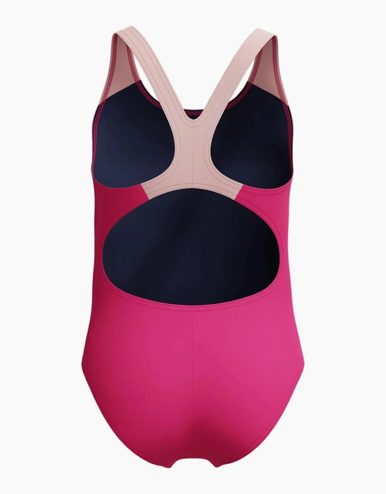Speedo Girls Geometric Splashback One Piece Swimsuit
