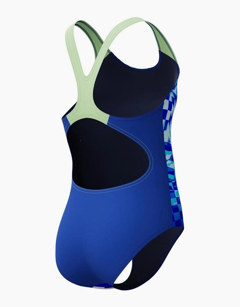 Speedo Girls Mosaic Splashback One Piece Swimsuit