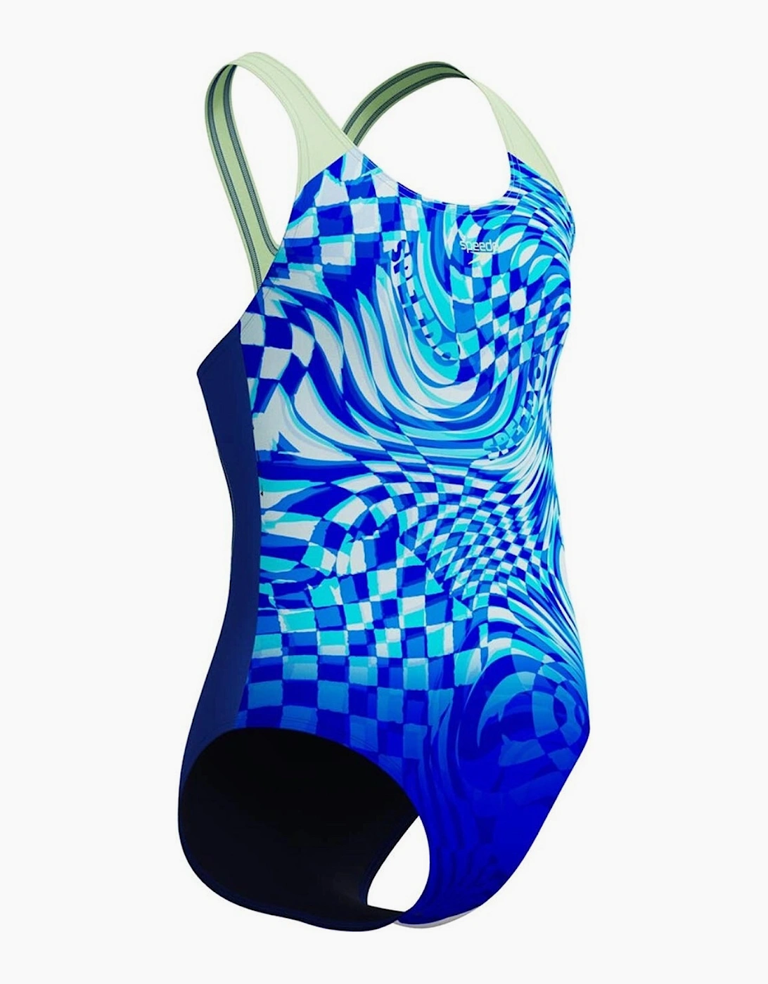 Speedo Girls Mosaic Splashback One Piece Swimsuit