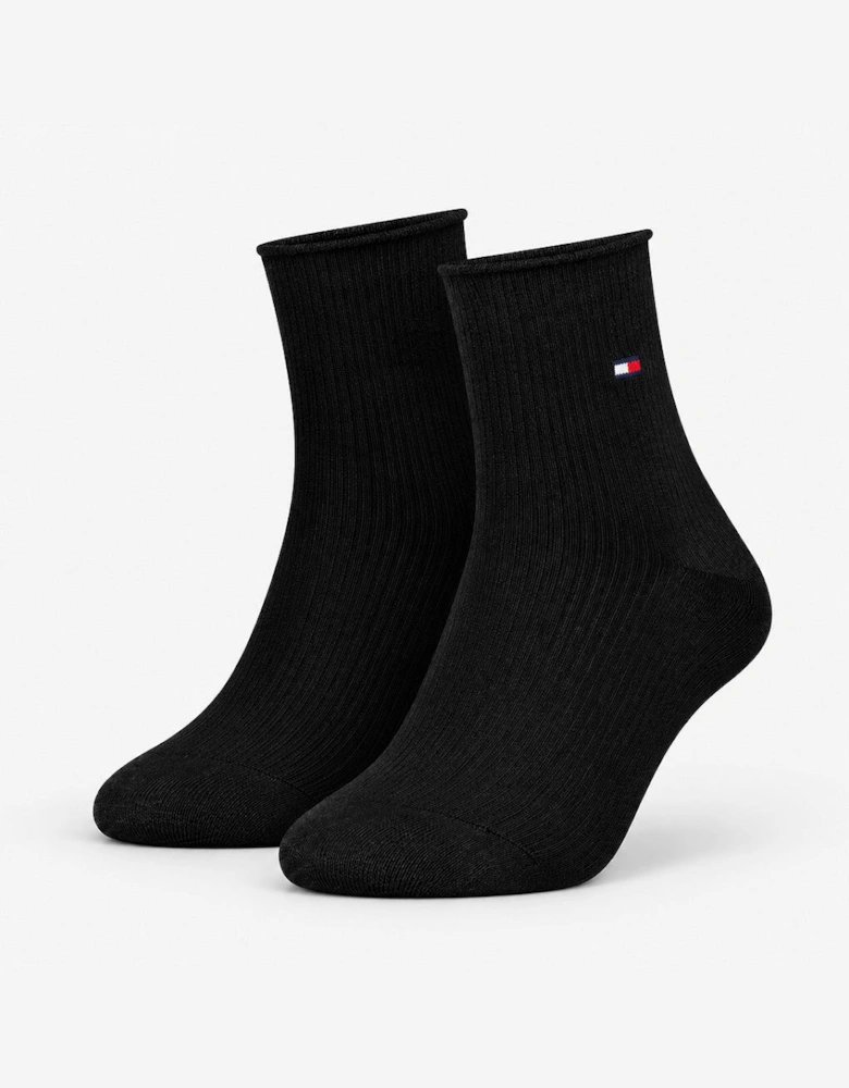 Tommy Hilfiger 3 Pack Giftbox Lurex Womens Crew Socks Black