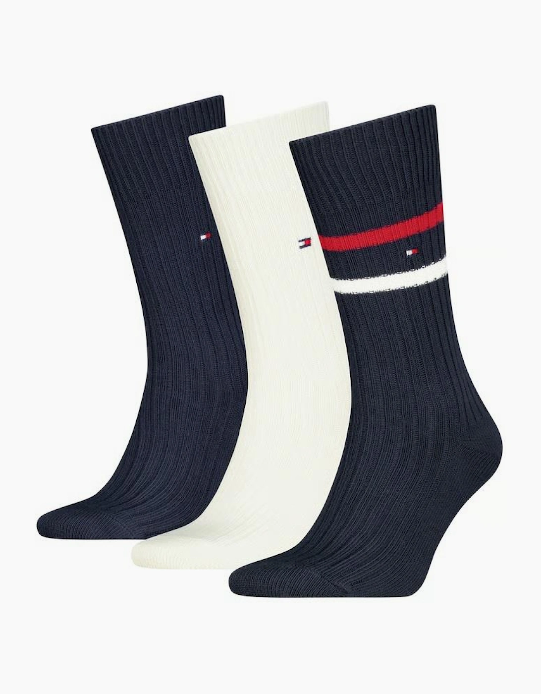 Tommy Hilfiger 3 Pack Giftbox Bootsock Mens Crew Socks Navy