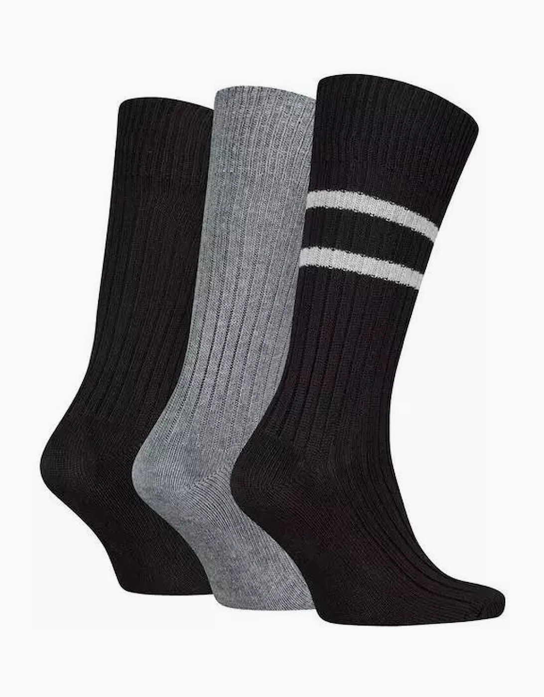 Tommy Hilfiger 3 Pack Giftbox Bootsock Mens Crew Socks Black