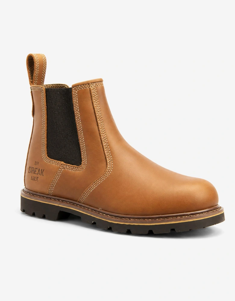 Unbreakable U116 Highland Mens Steel Toe Safety Dealer Boots Tan