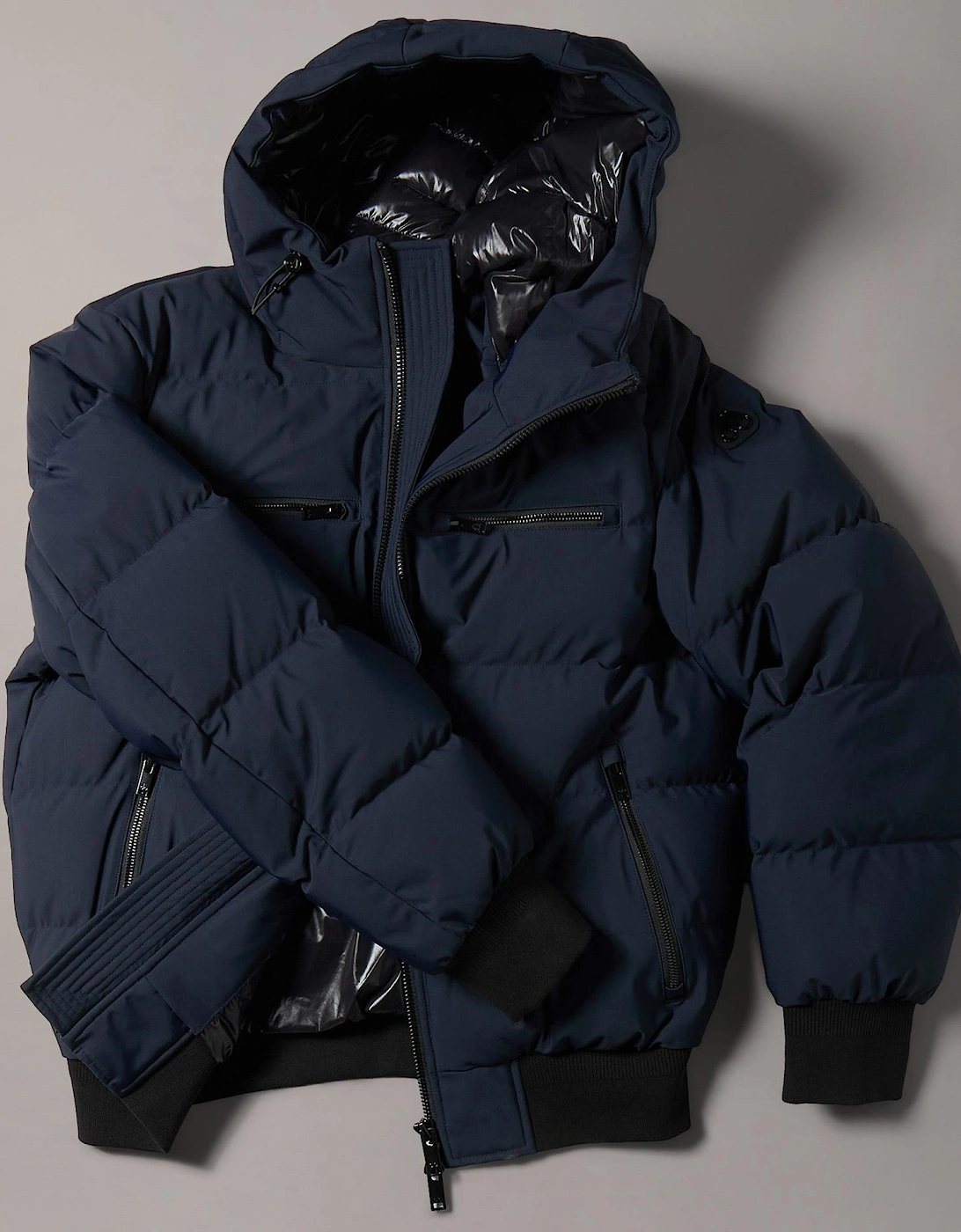 Soho Navy Blue Bomber Puffer Jacket