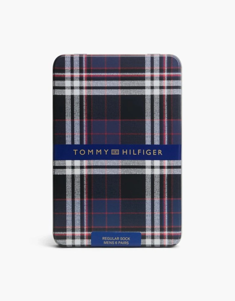 Tommy Hilfiger 6 Pack Giftbox Birdeye Mens Crew Socks Black