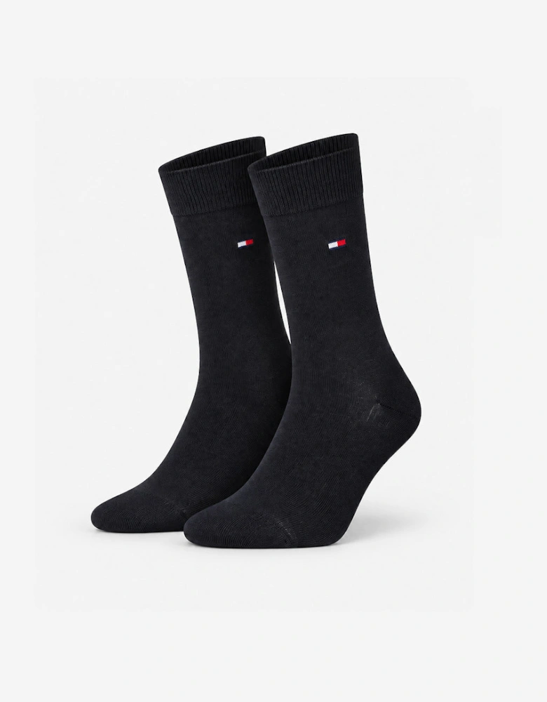 Tommy Hilfiger 3 Pack Giftbox Monogram Stripe Mens Crew Socks Black