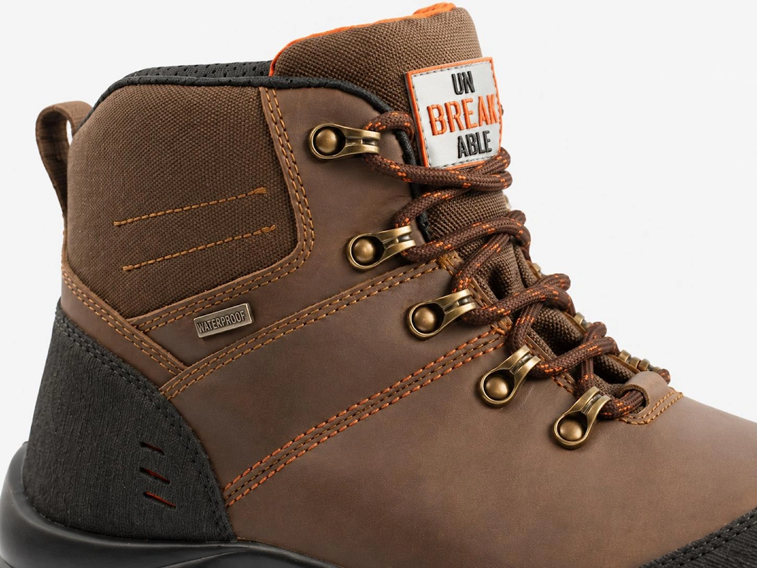 Unbreakable U107 Meteor Unisex Composite Toe Safety Boots Brown