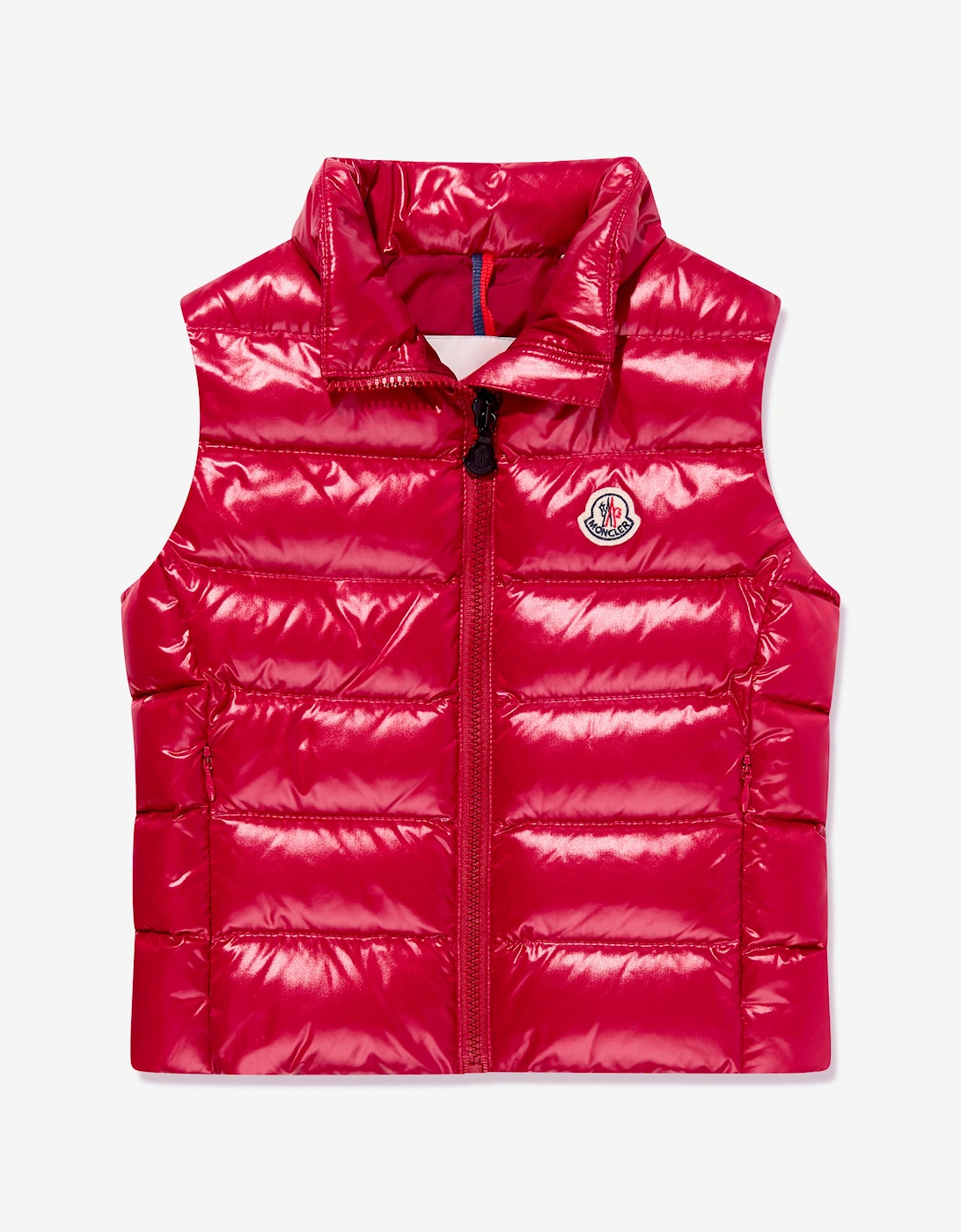 Moncler Enfant Girls Down Padded Ghany Gilet in Red