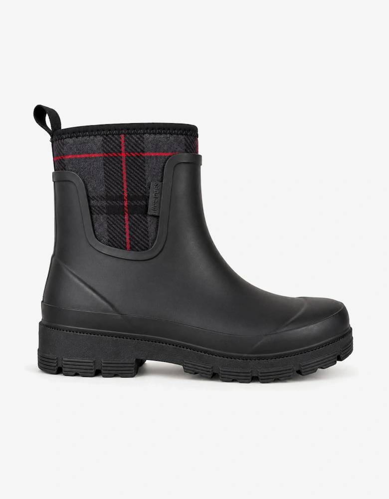 Mud Dogs BROOKE Womens Ankle Neoprene Wellies Black Check
