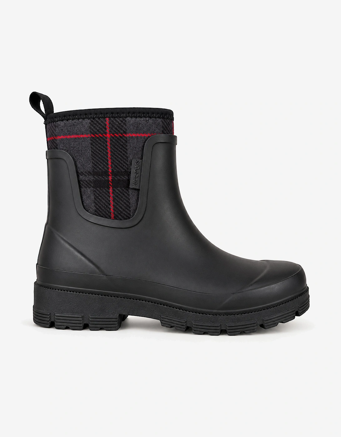 Mud Dogs BROOKE Womens Ankle Neoprene Wellies Black Check