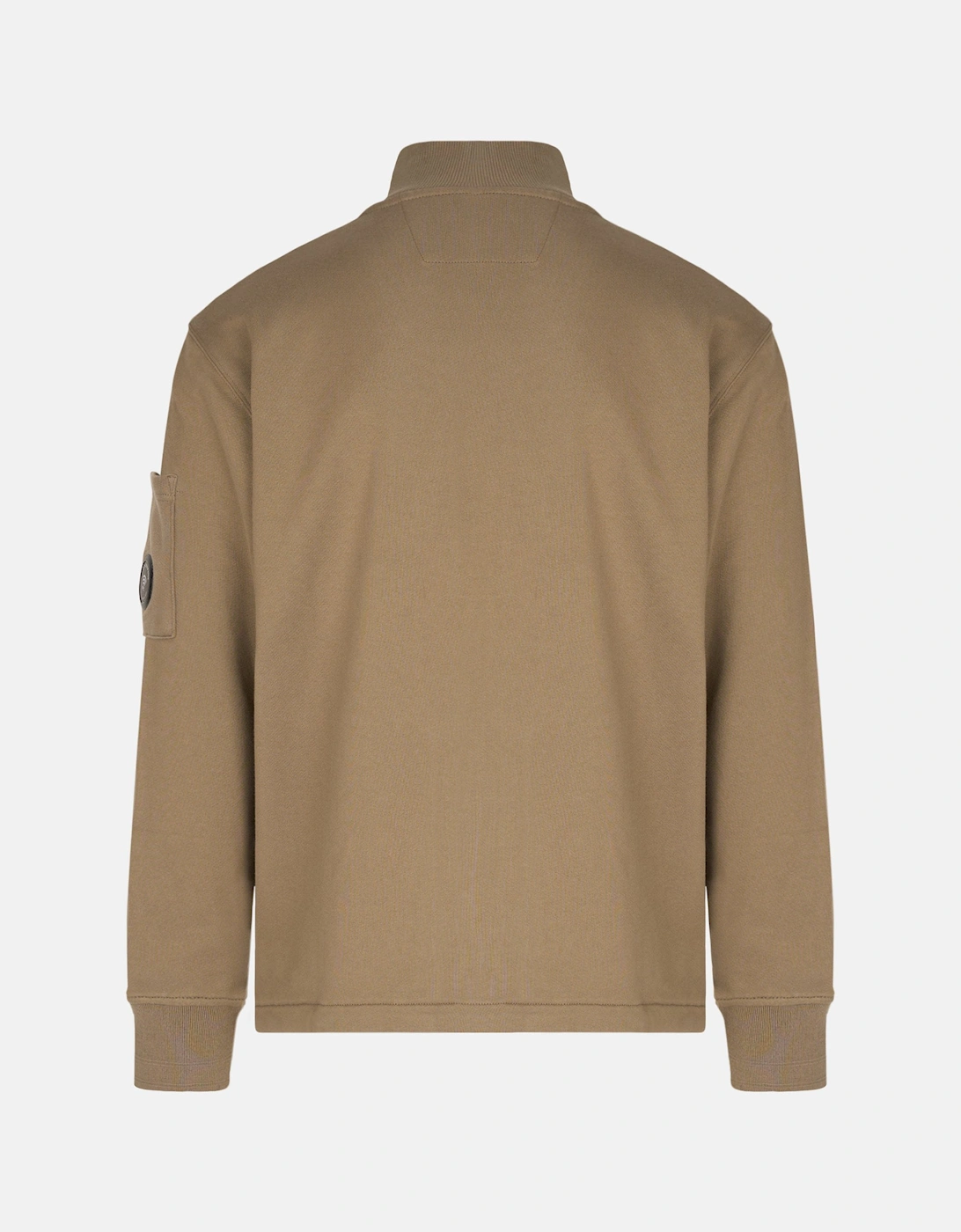 Diagonal Raised Zip Lens Sweatshirt Taupe