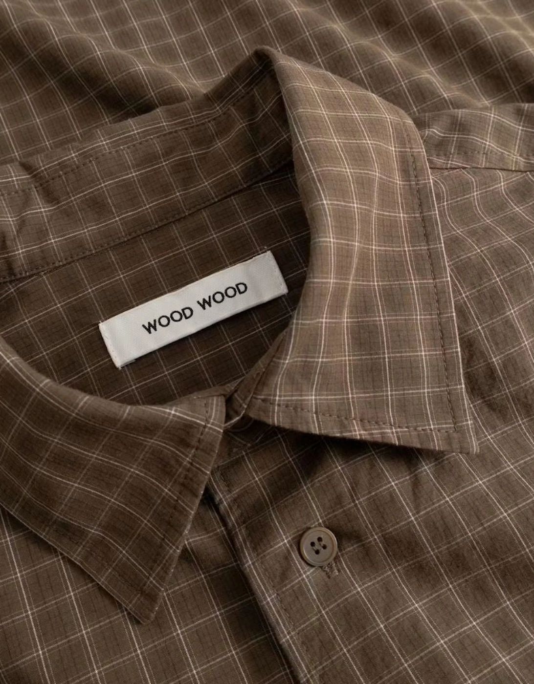 Wood Wood WWNico Brown Check Shirt