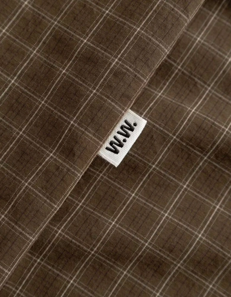 Wood Wood WWNico Brown Check Shirt