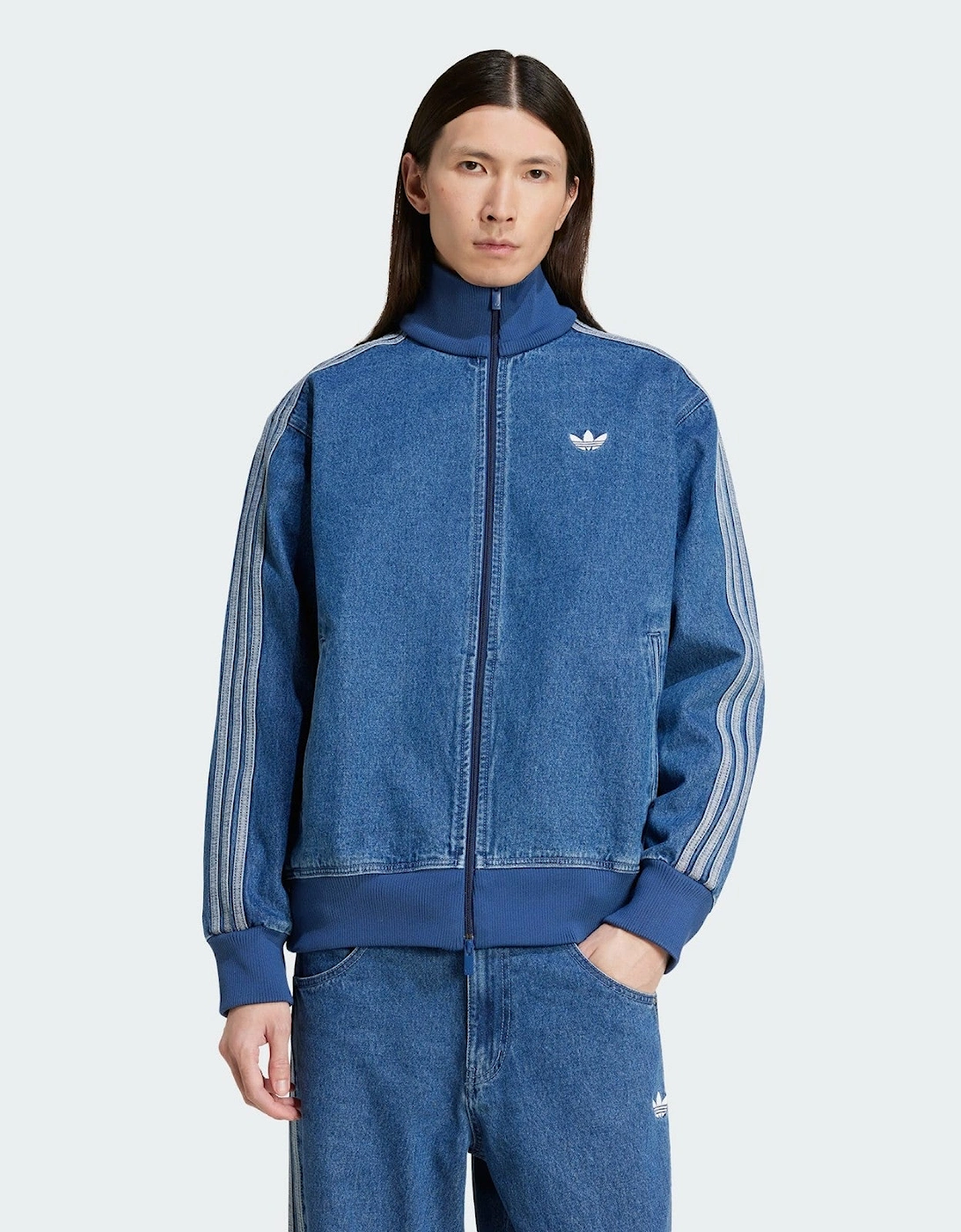 Adidas Originals Mens Denim Firebird Track Top