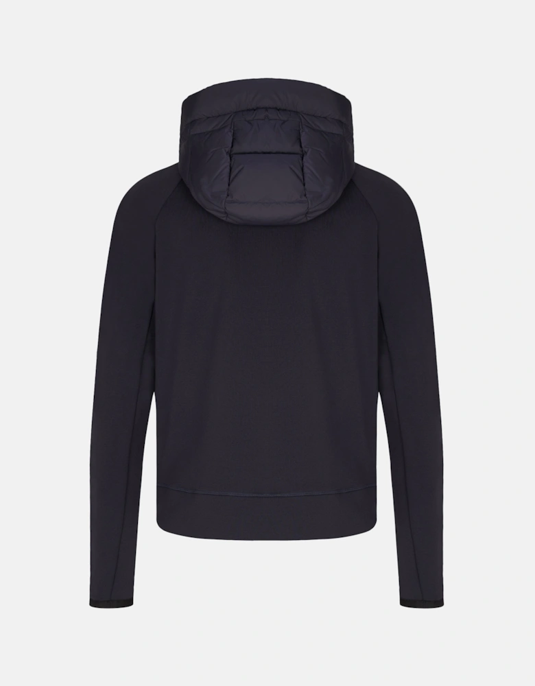 Hybrid Zip Hooded Cardigan Navy