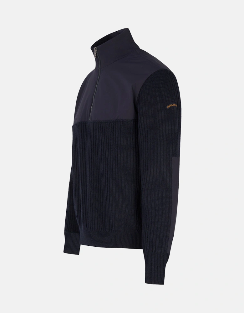 Tech Wool 1/4 Zip Sweater Navy