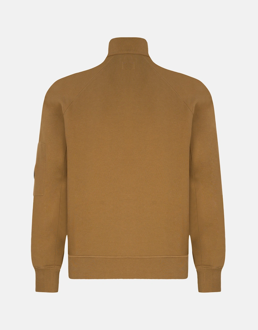 Diagonal Raised 1/4 Zip Sweatshirt Brown/Beige
