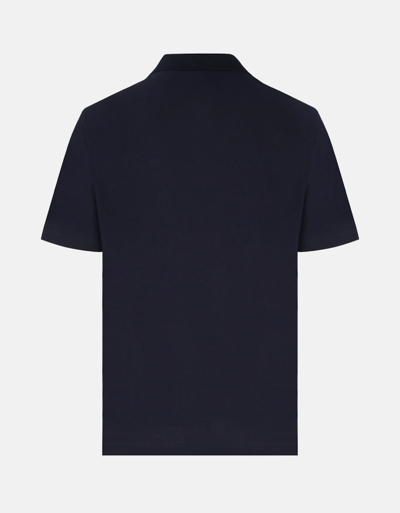 Fine Piquet Cotton Polo Navy
