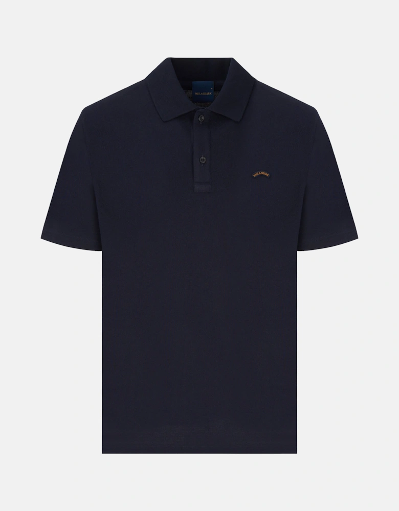Fine Piquet Cotton Polo Navy