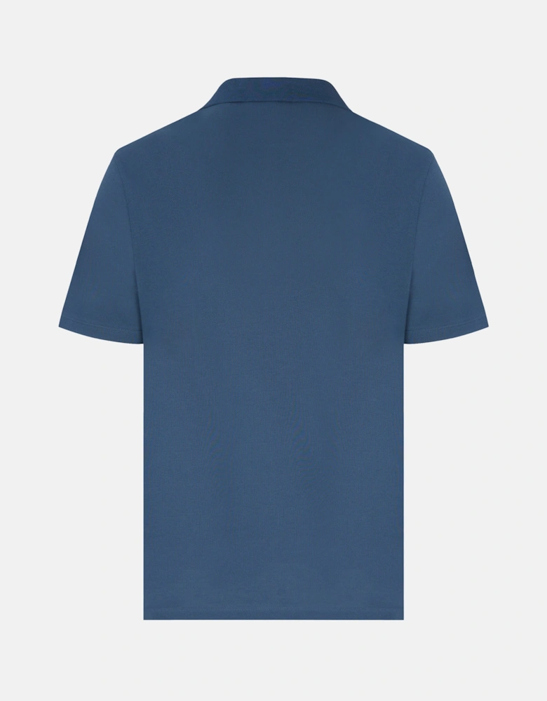 Fine Piquet Cotton Polo Blue