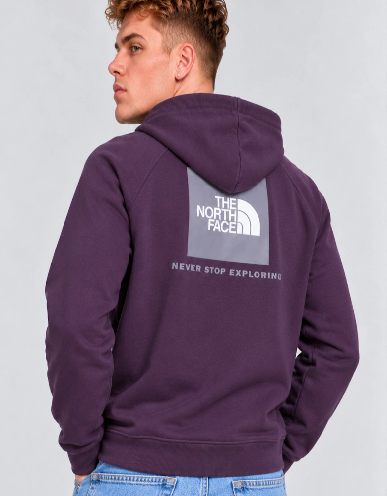 The North Face Mens Raglan Box Graphic NSE Pullover Hoodie in Purple